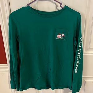 Vineyard Vines girls Christmas long sleeve t-shirt size XL